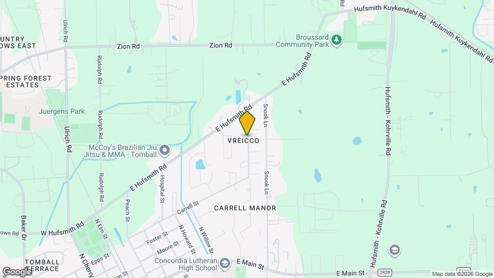 Tomball Carrell Street Map and Location Details