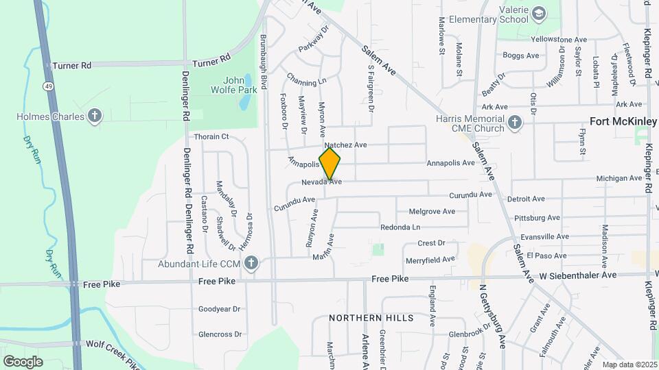 4436 Nevada Ave Map and Location Details