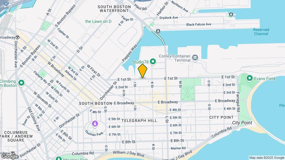 519 E 1st St Map and Location Details