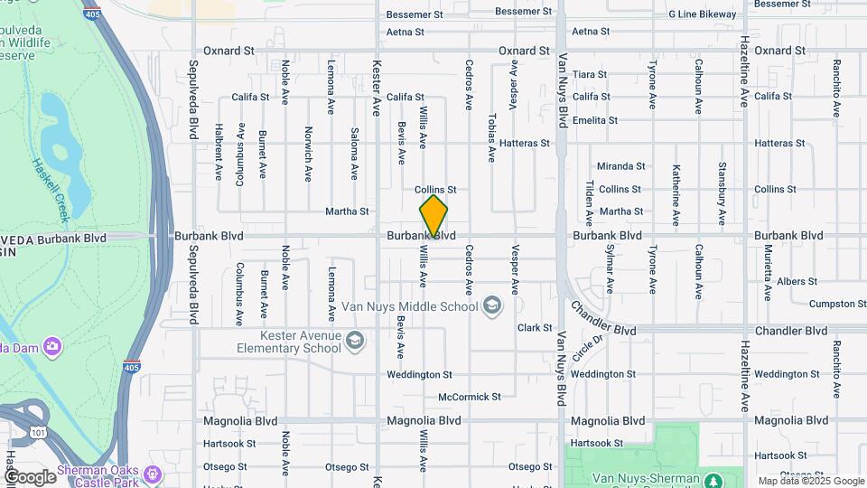 14748 Burbank Blvd Map and Location Details