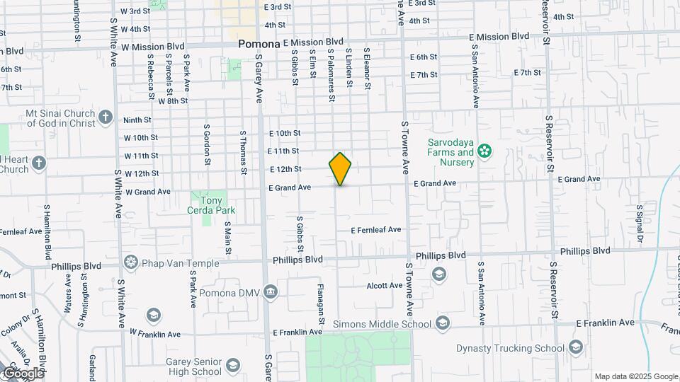 1320 S Palomares St Map and Location Details