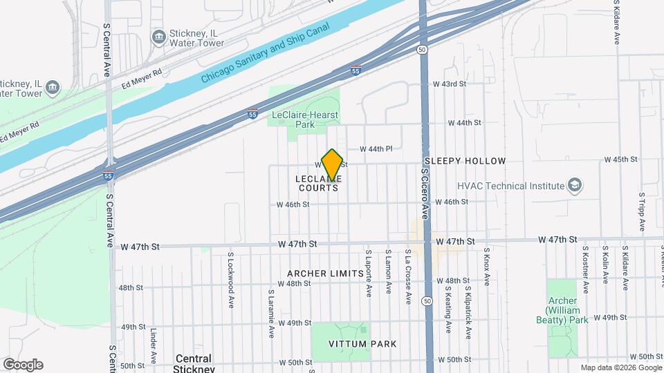4531 S Lawler Ave Map and Location Details