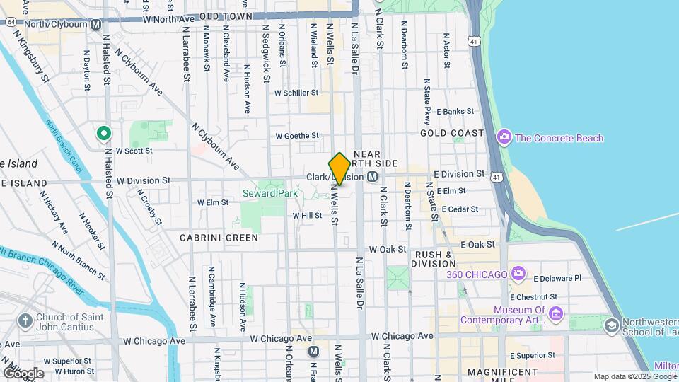 1131 N Wells St Map and Location Details