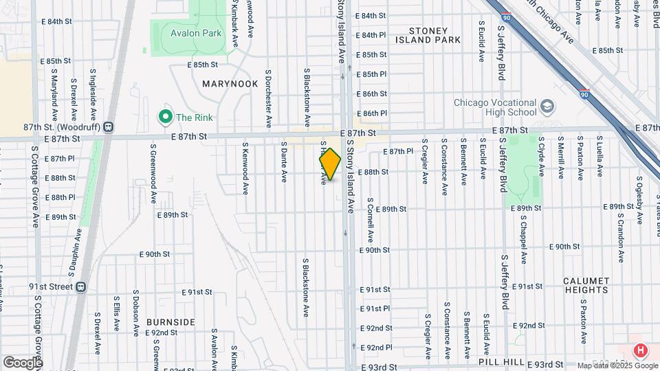 8819 S Harper Ave, Unit 2nd Floor Map and Location Details