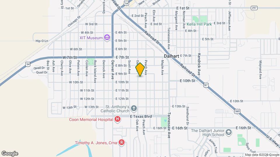 913 Oak Ave Map and Location Details