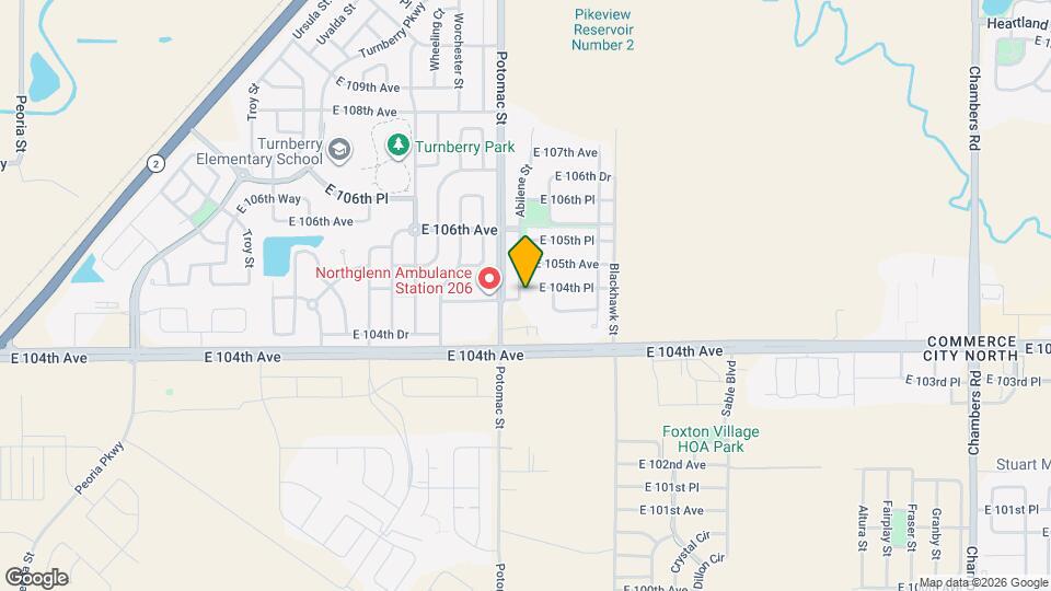 13812 E 104th Pl Mapa y Detalles de la Ubicación