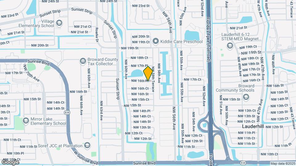 5870 NW 16th Pl Mapa y Detalles de la Ubicación