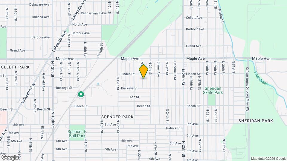 2029 N 22nd St Map and Location Details