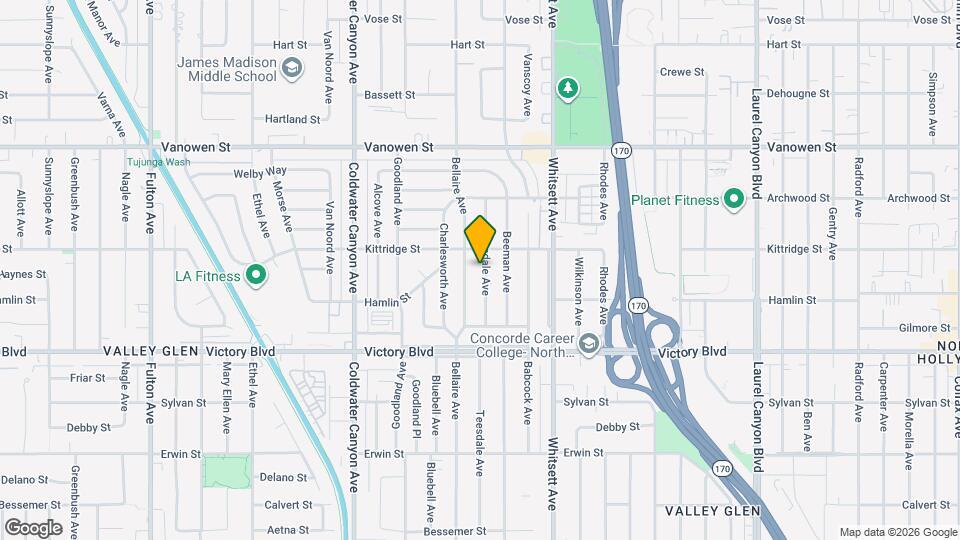 6537 Teesdale Ave Map and Location Details