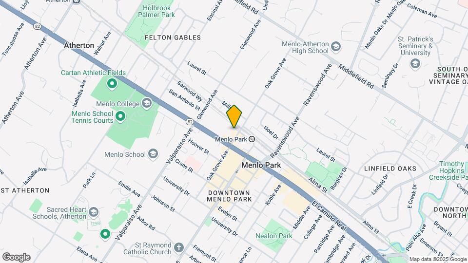 550 Oak Grove Ave Map and Location Details