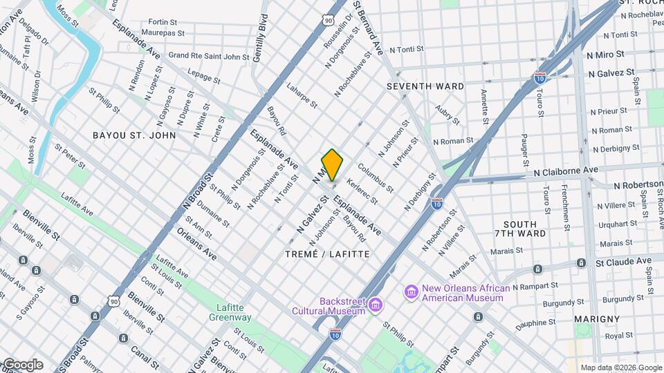 1401 N Galvez St, Unit 1401 Map and Location Details