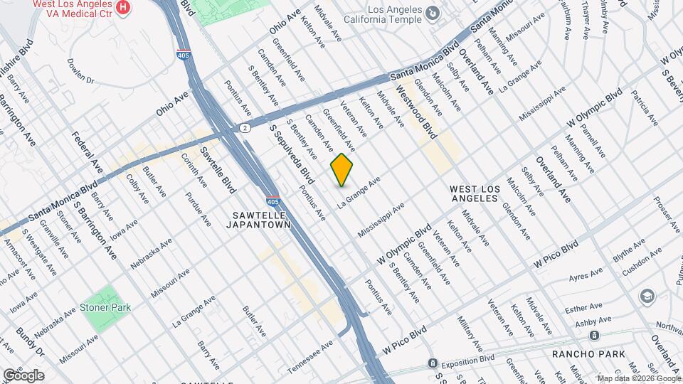 1950 S Bentley Ave Map and Location Details