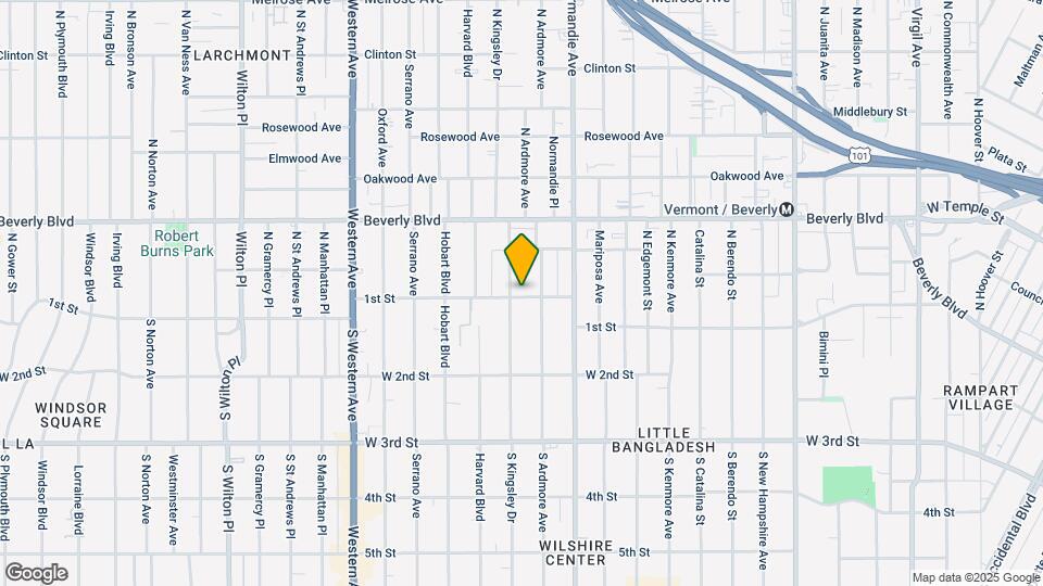 102 N Kingsley Dr Mapa y Detalles de la Ubicación