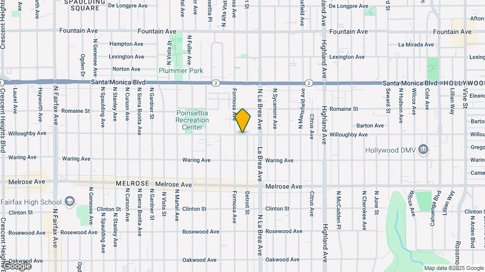 7156 Willoughby Ave Map and Location Details
