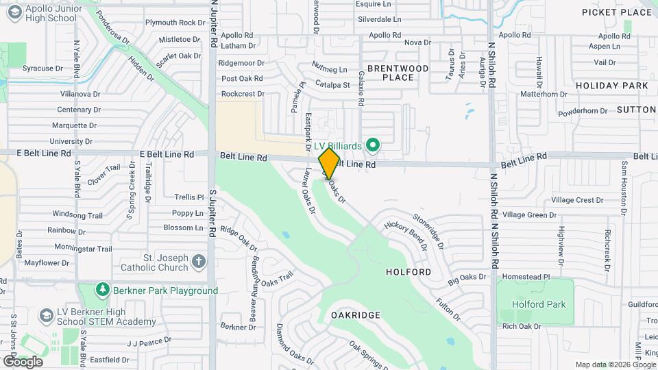 3032 Big Oaks Dr Map and Location Details