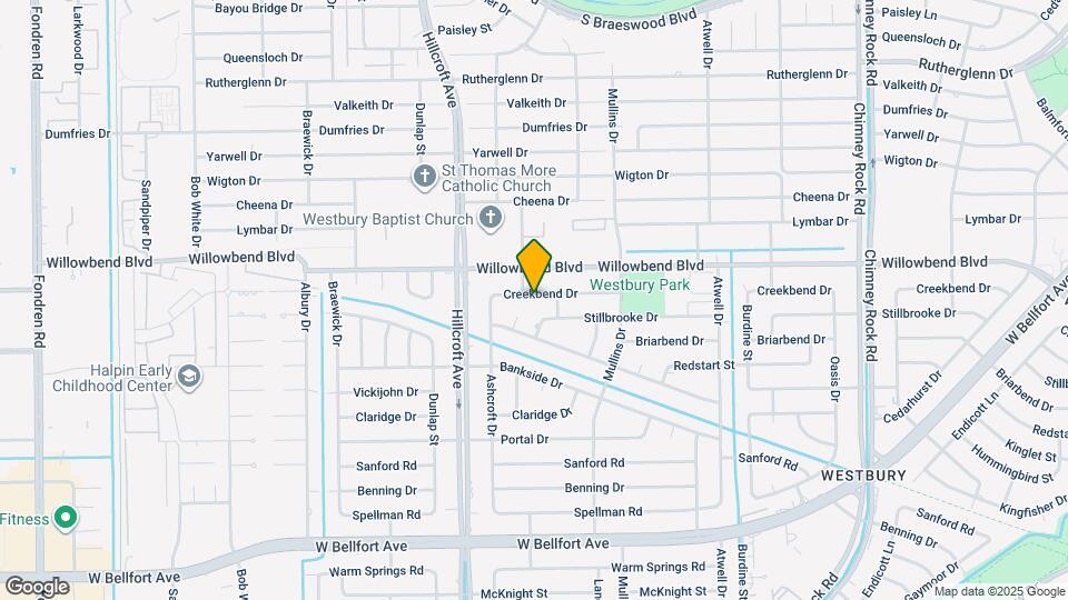 5751 Creekbend Dr Map and Location Details