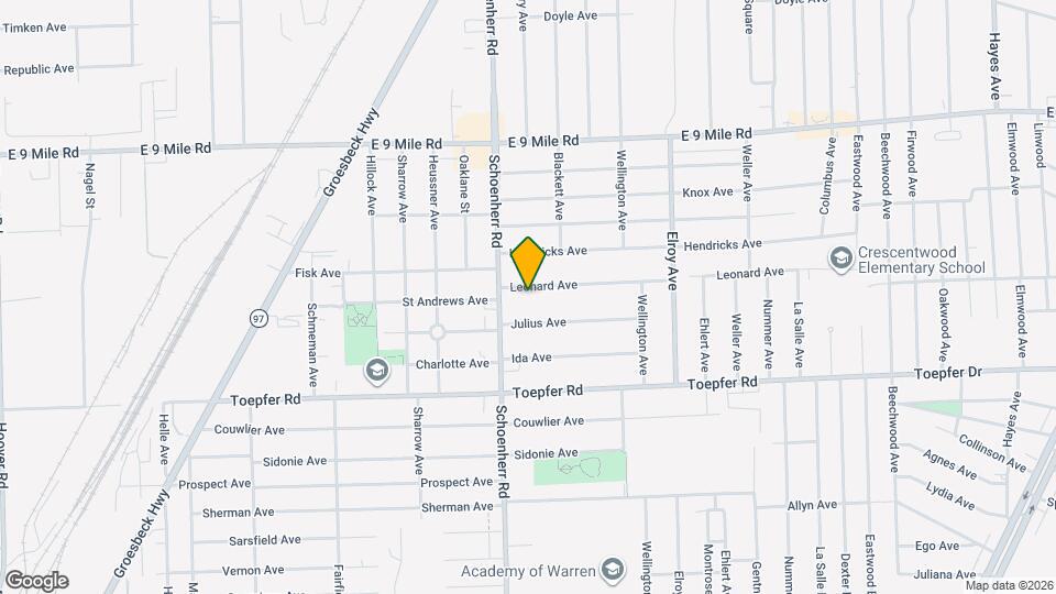 13648 Leonard Ave Map and Location Details