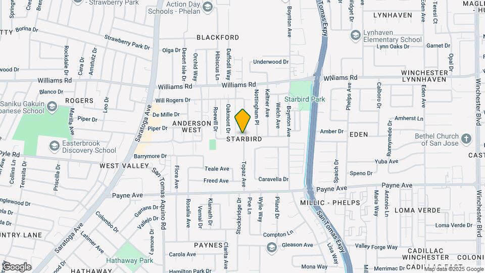 1147 Topaz Ave Map and Location Details