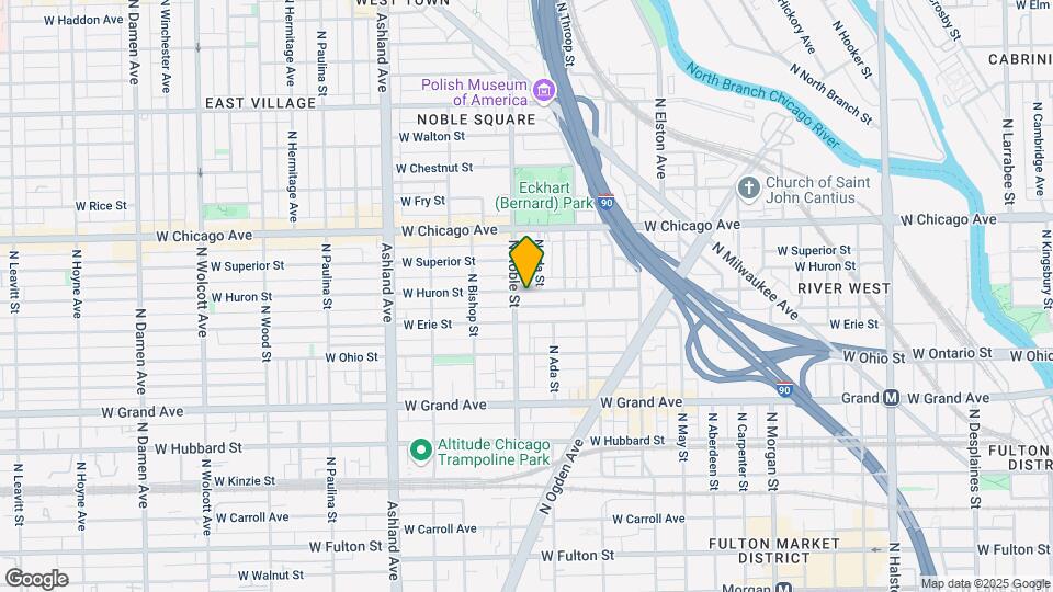 1345 W Huron St Map and Location Details