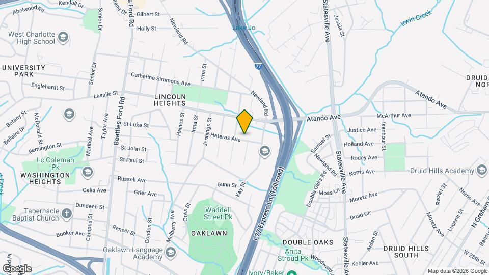 1404 Hateras Ave Map and Location Details