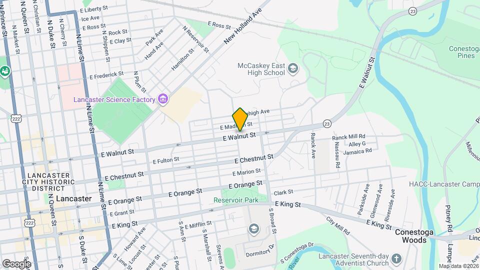 301 N Reservoir St Map and Location Details