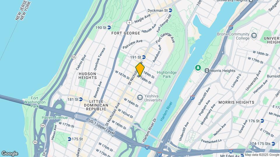 550 W 188th St Map and Location Details