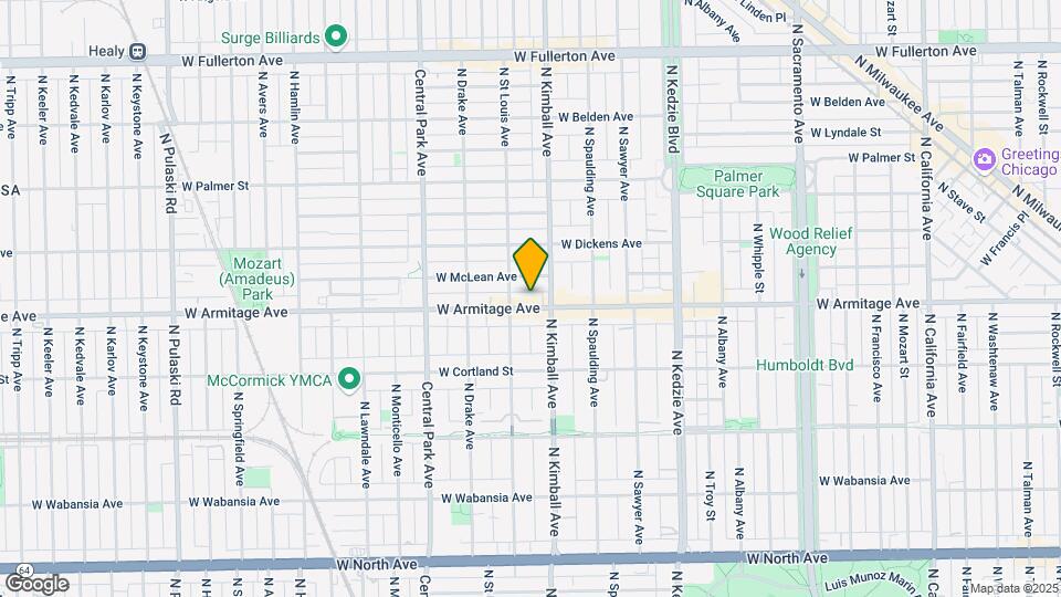 3418 W Armitage Ave Map and Location Details