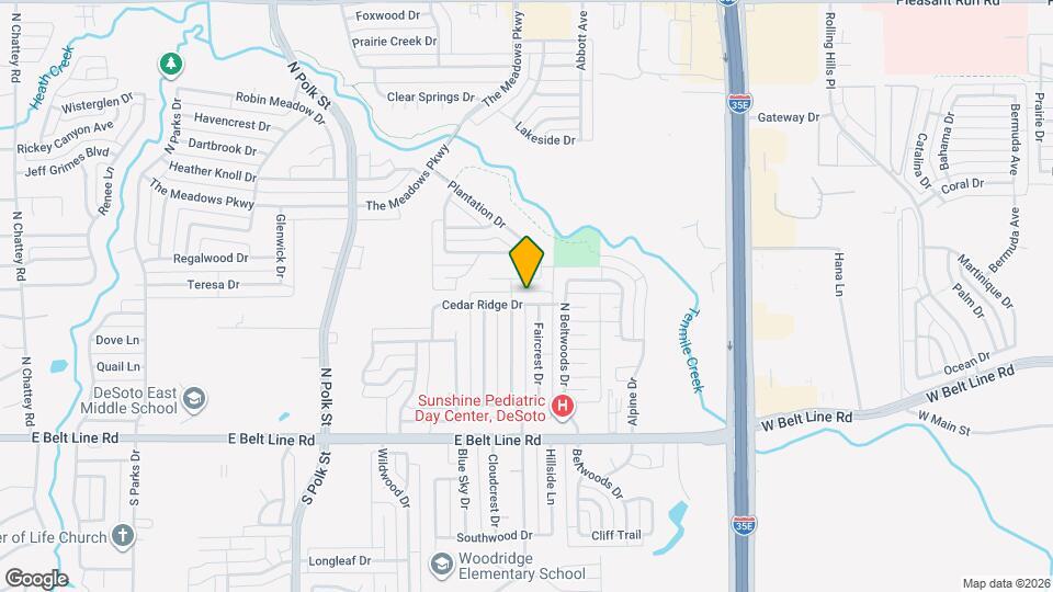 1105 Cedar Ridge Dr Map and Location Details