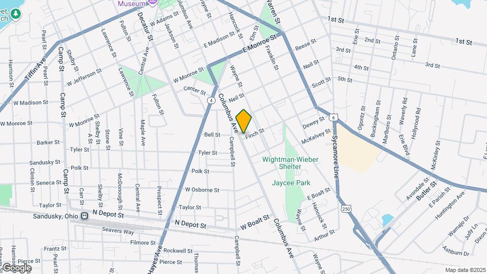 1134 Columbus Ave Map and Location Details