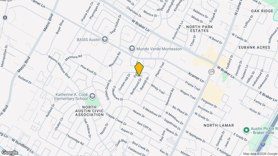 10706 Berthound Dr Map and Location Details