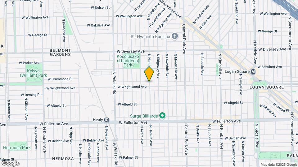 2606 N Hamlin Ave Map and Location Details
