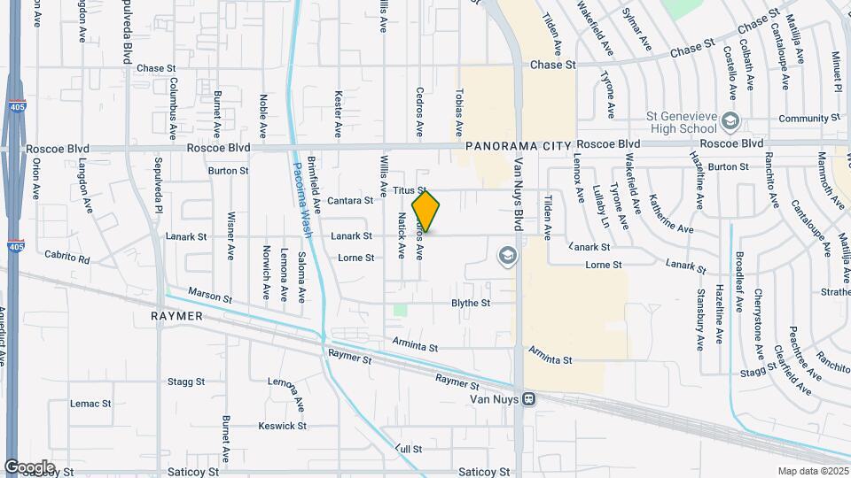 8054 Cedros Ave Map and Location Details