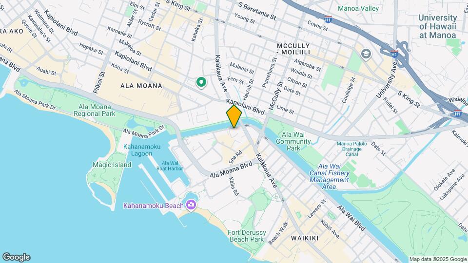 1717 Ala Wai Blvd, Unit 1308 Map and Location Details