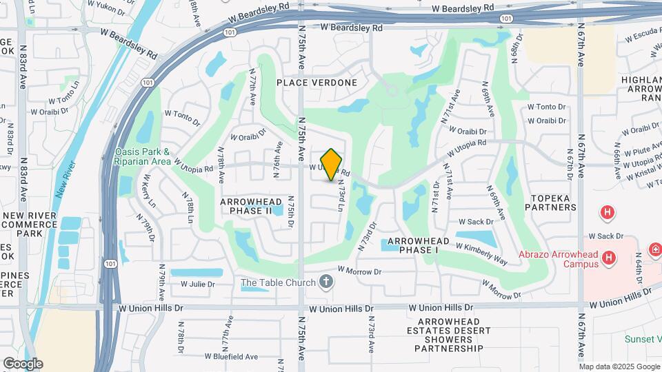 7391 W Kristal Way Map and Location Details