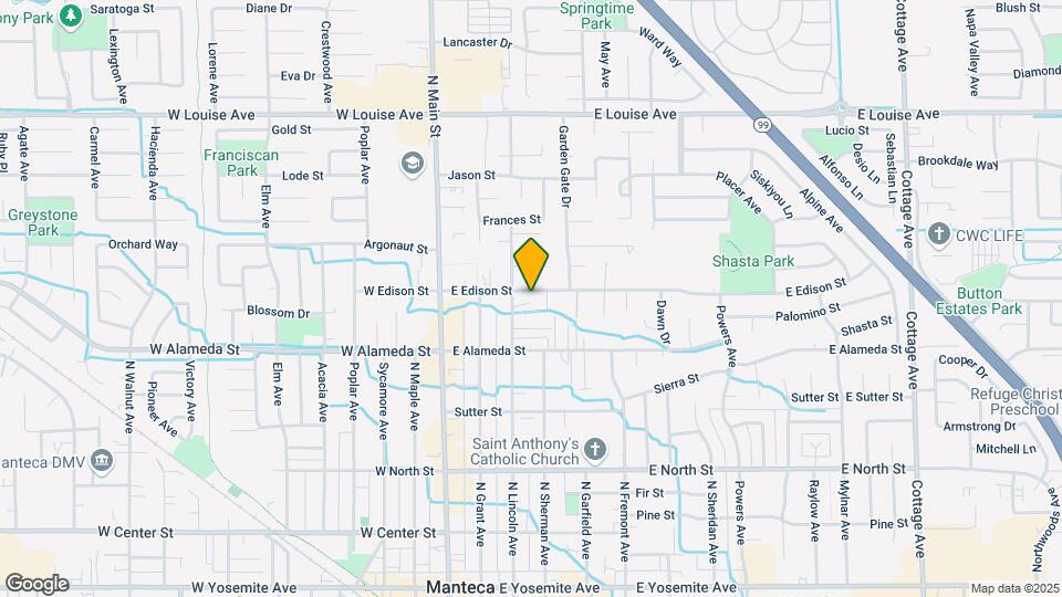 580 N Lincoln Ave Map and Location Details