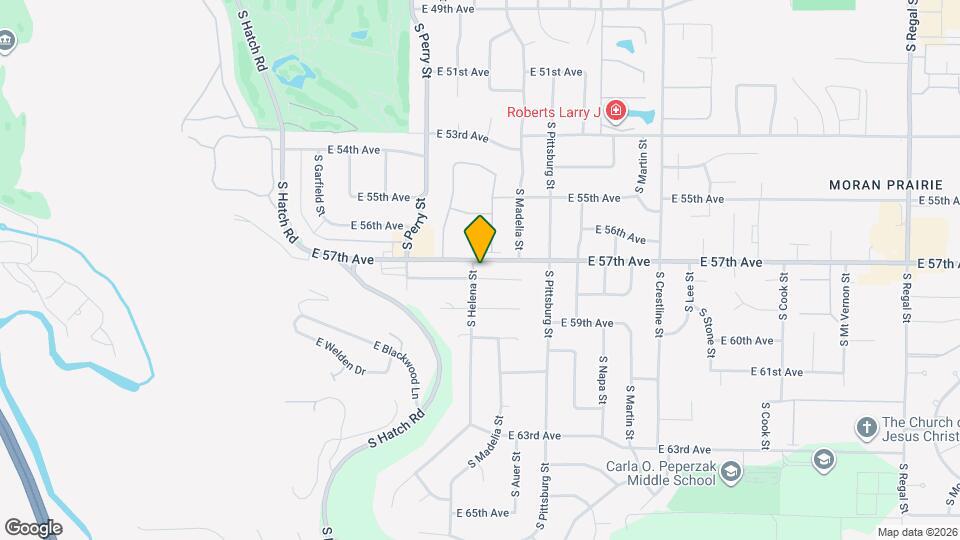 1607 E 58th Ave Map and Location Details