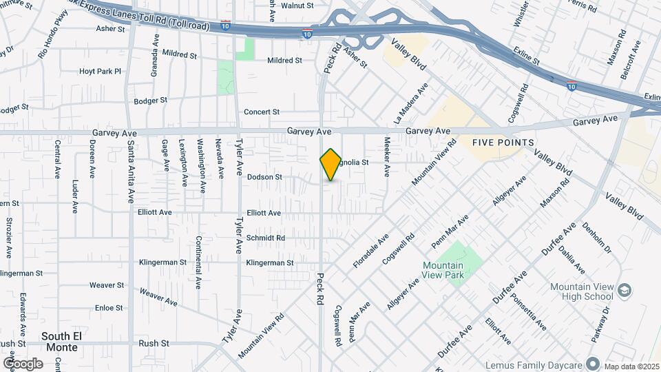 2640 1/2 Peck Rd Mapa y Detalles de la Ubicación