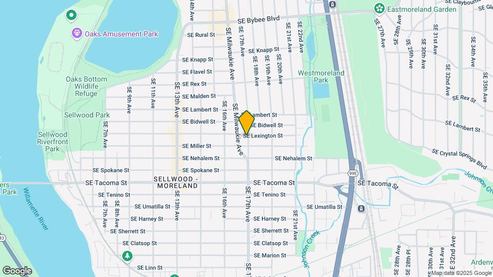 7903 SE 17th Ave Map and Location Details