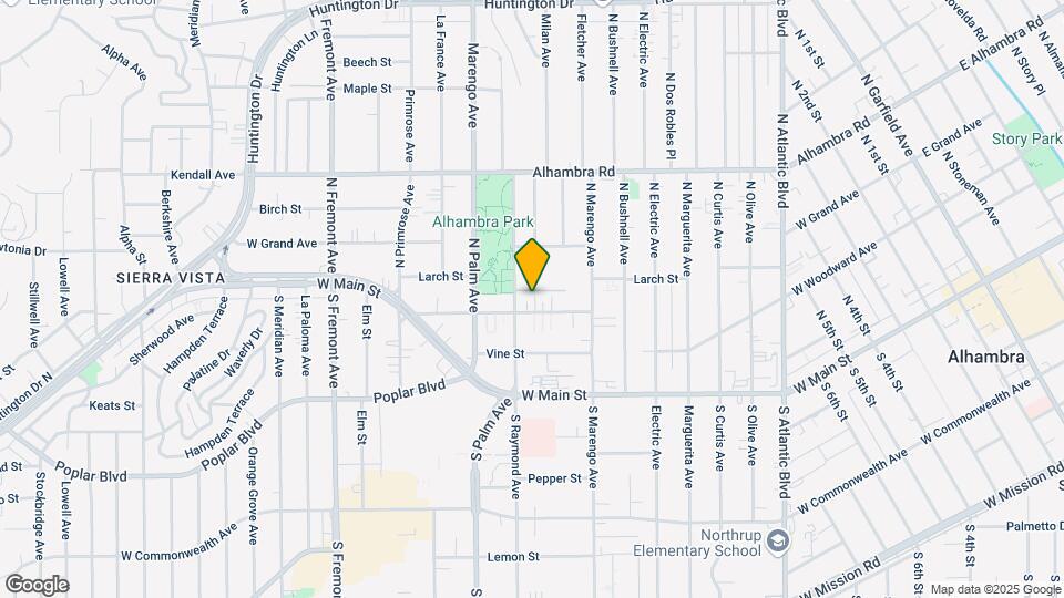 1825 Cedar St Map and Location Details