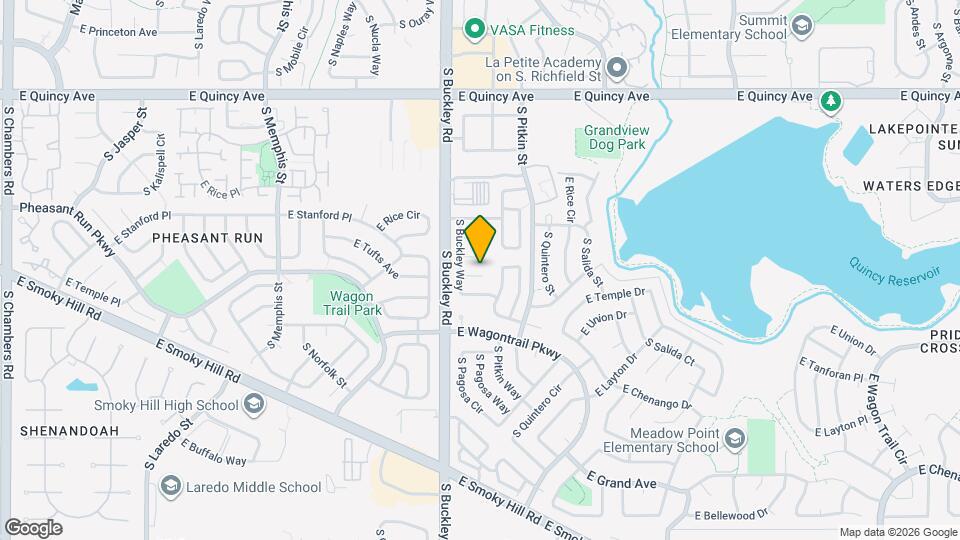 16955 E Temple Pl, Unit 1 Mapa y Detalles de la Ubicación