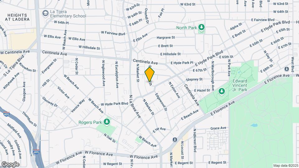 725 Edgewood St Map and Location Details