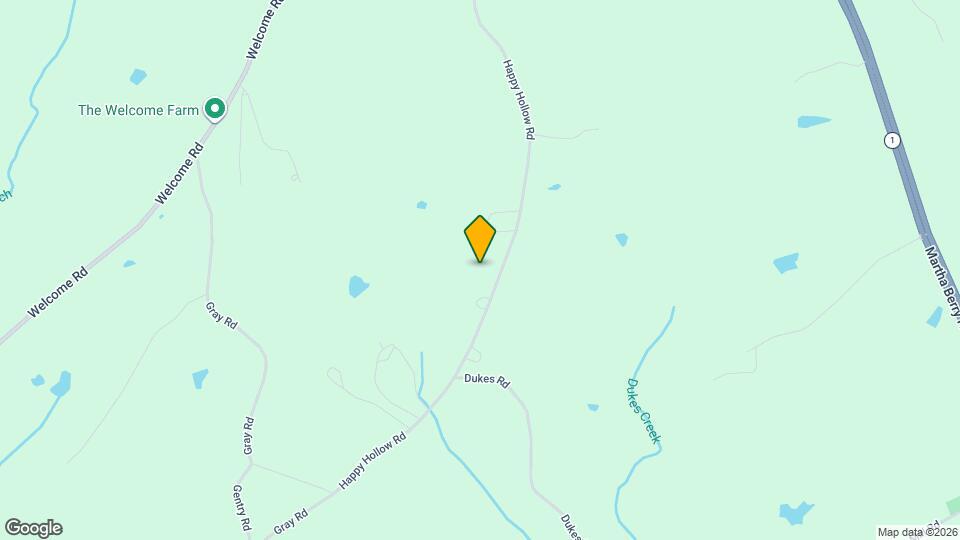 1160 Happy Hollow Rd Map and Location Details