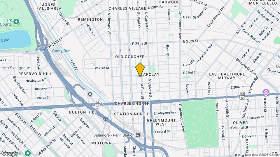 2116-2118 Saint Paul St Map and Location Details