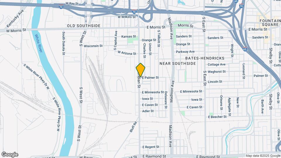1601 S Meridian St Map and Location Details