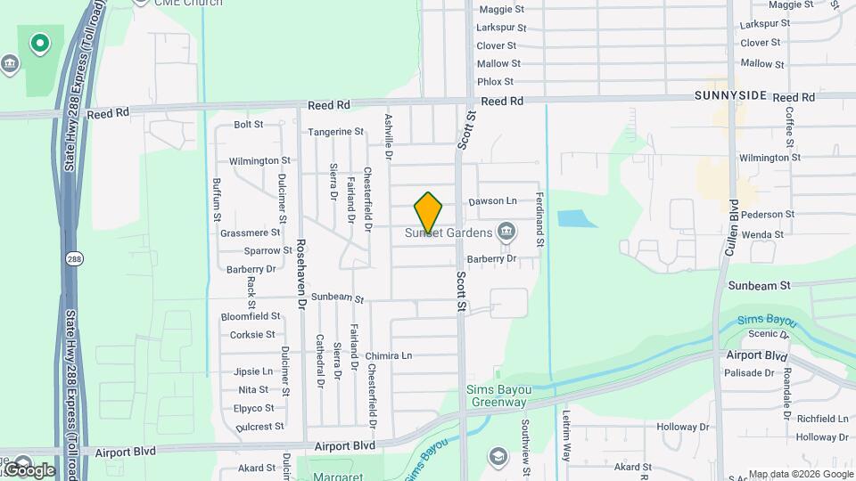 3613 Sparrow St Map and Location Details