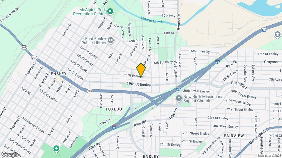 1825 18th St Ensley Map and Location Details