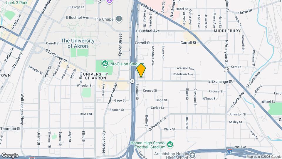 569 E Exchange St Map and Location Details