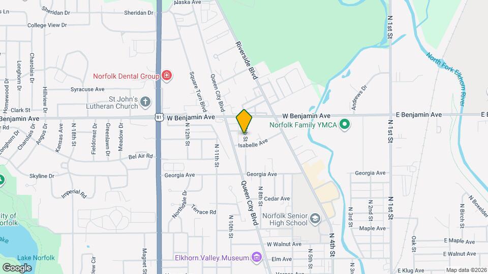 1207 N 9th St Mapa y Detalles de la Ubicación
