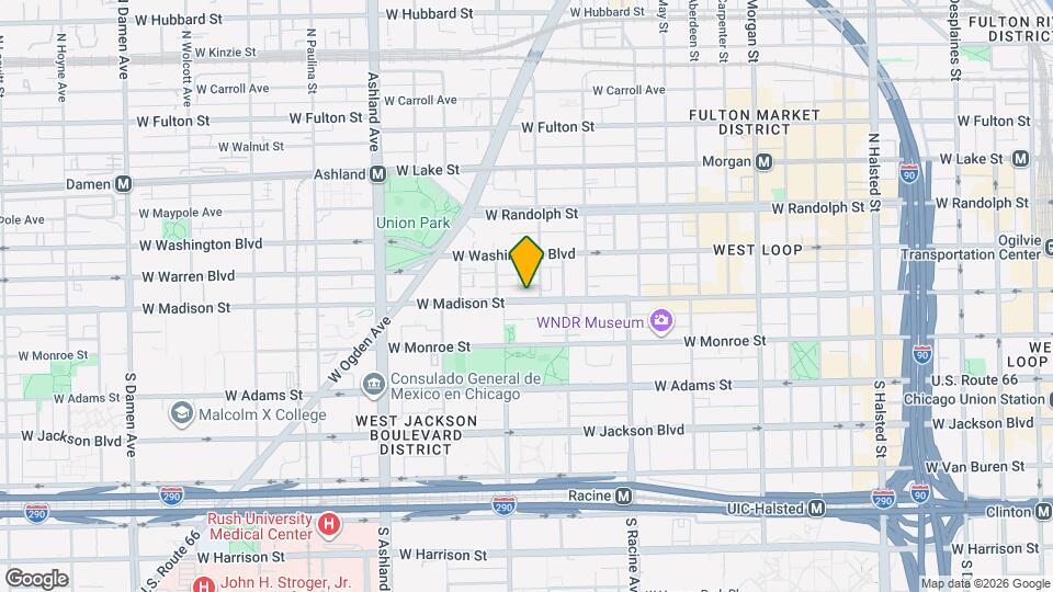 1332 W Madison St Map and Location Details