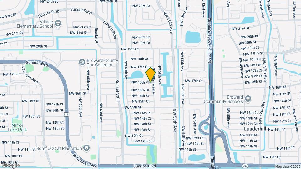 5850 NW 16th Pl Map and Location Details